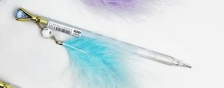 Diamond Ink Pen with Drop Soft Feather