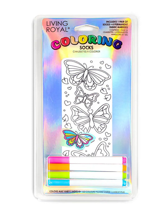 Butterfly Coloring Socks