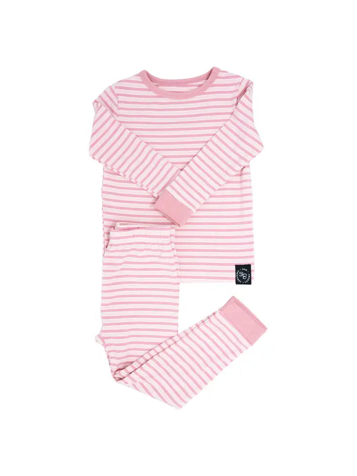 Bamboo Pink Stripe Pajamas