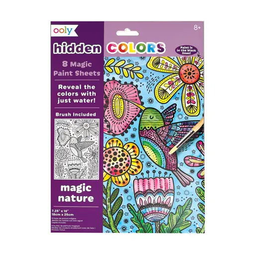 Hidden Colors Magic Paint Sheets (9 Pc Set)- Magic Nature