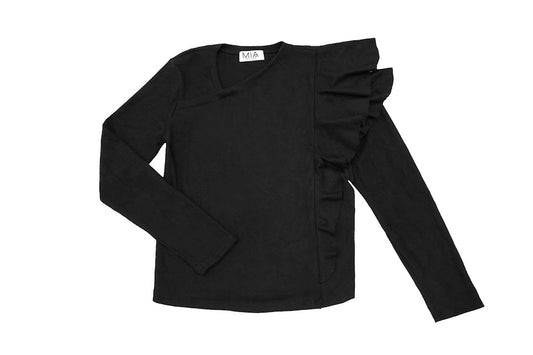 Black Asymmetrical Sweater