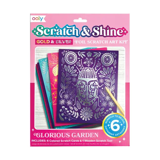 Scratch & Shine Scratch Cards - Glorious Garden