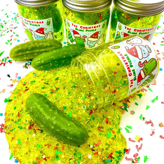 The Christmas Pickle Clear Slime