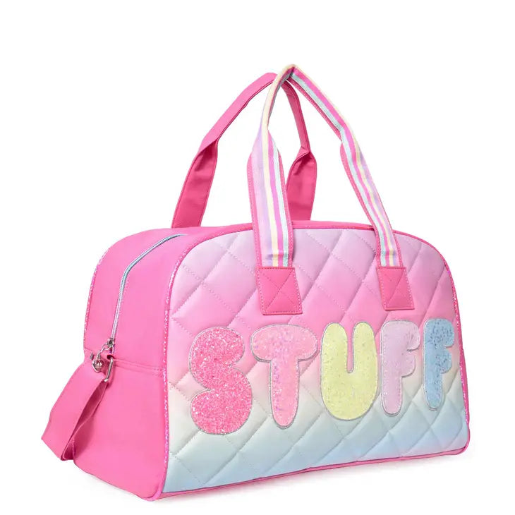 'Stuff' Quilted Ombre Large Duffle Bag