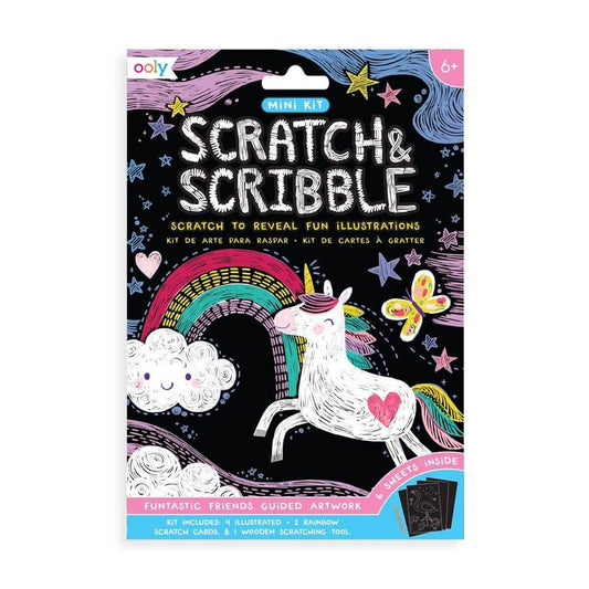 Mini Scratch & Scribble Art Kit: Funtastic Friends